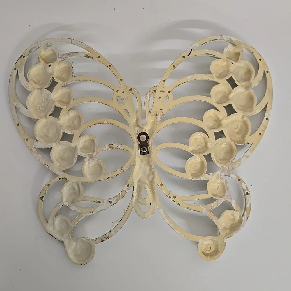 Vintage 1975 Burwood Butterfly 1629 Wall Hanging White Patio Decor‎